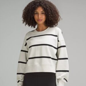 Lululemon Athletica Black and Cream Striped Sweatshirt